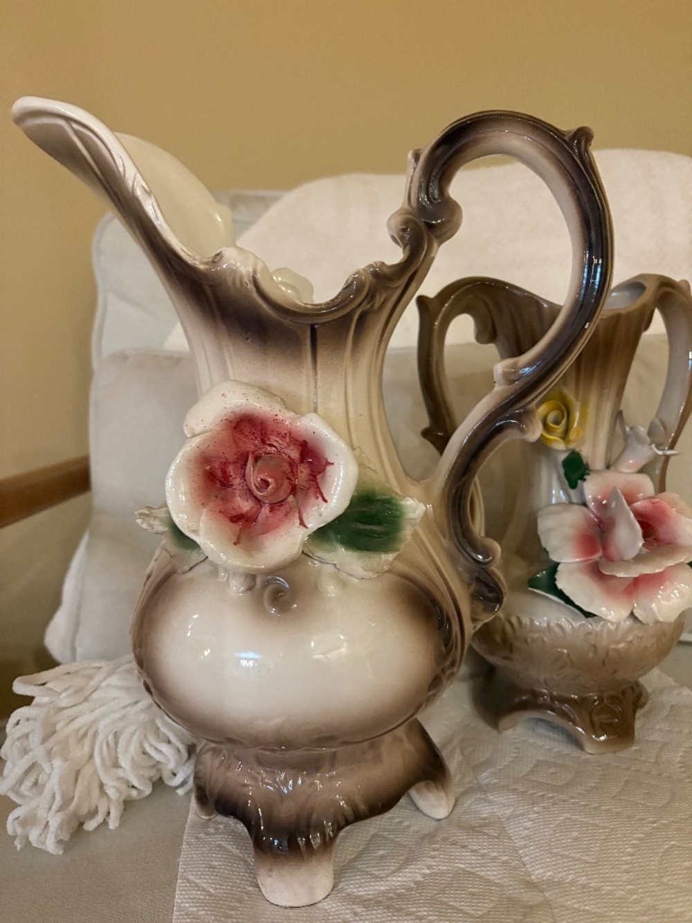 Capidemonte vintage Italian vases
